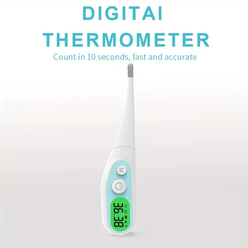 LCD Digital Thermometer Record 10 Groups Data High Temp Buzzer Alarm
