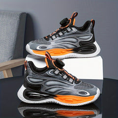 Kid's Basketball Shoes w/ Rotating Buckle Soft Sole Breathable Sneakers