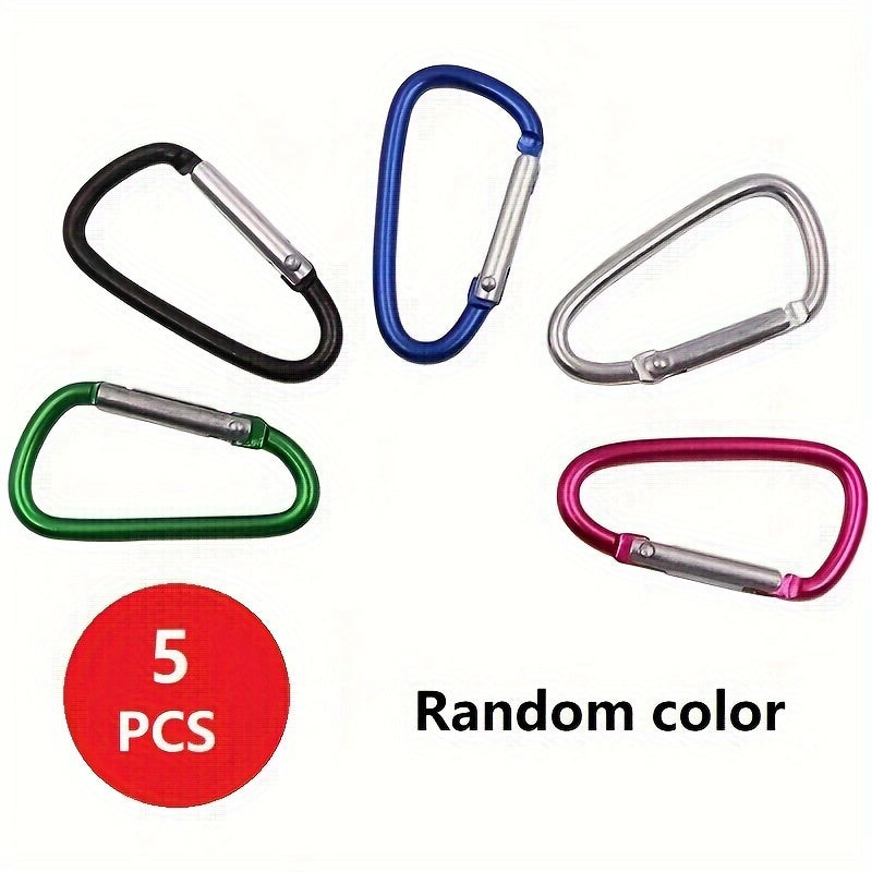 10pc Aluminum Alloy Keychain Hooks for Camping Hiking - Random Colors