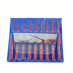 9pcs Crochet Hook Tool Set Non-slip Red Crochet Hooks for Handwork Hobby Craft