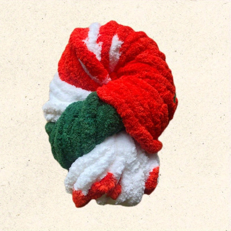 Mixed Chunky Chenille Yarn Soft Coarse Polyester Yarn for Home Decor