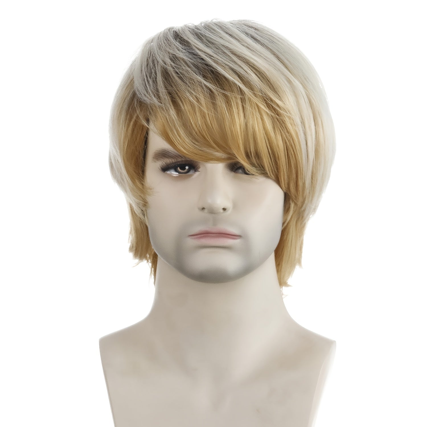 Men's Multicolor Short Curly Hair Wig
