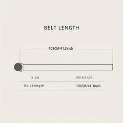 Solid Casual Belt Classic Round Buckle Unisex Jeans Pants Belt