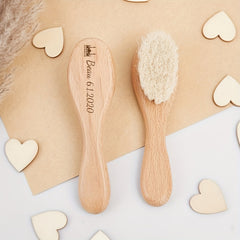 Personalized Name Cartoon Wooden Hair Brush