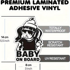 2PCS Car Vinyl Stickers Fun Signs Computer Phone Stickers