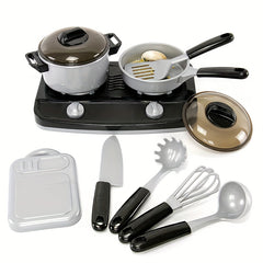 Kids Kitchen Toy Pot Set Cooking Simulation Kitchenware Boys Girls Cooking