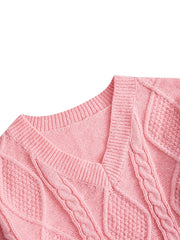 V Neck Long Sleeve Pullover Sweater