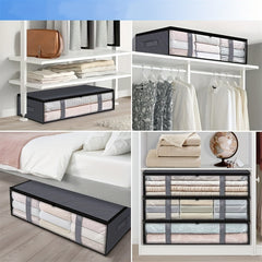 Large Storage Bag w/ Handles & Visible Window Under Bed Reusable Box