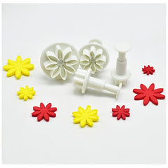 4pcs Flower Fondant Molds for Cake Decorating Baking Tools