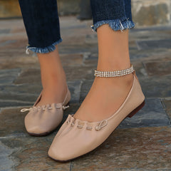 Women's Square Toe Flat Shoes Soft Sole Casual Ballet Flats