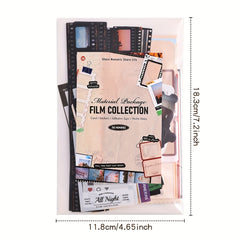 100pcs Movie Theme Scrapbook Kit Retro Film Strip Frames Washi Tapes Memo Pads