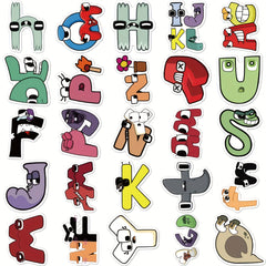 52 Sheets Letter Sticker for Phone Case DIY Decorative Sticker