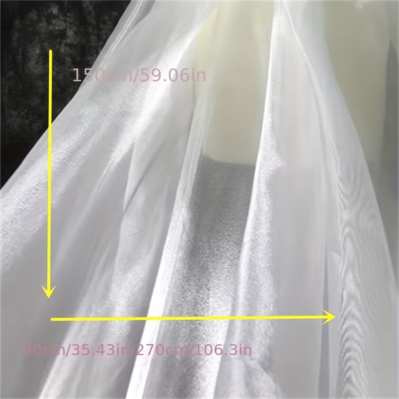 Wide Water Gloss Yarn Glitter Organza Fabric for Wedding Dress