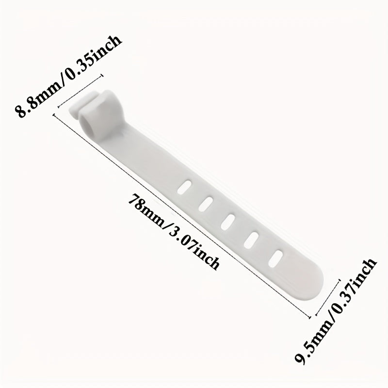 5pcs Silicone Cable Strap Data Cable Storage and Management