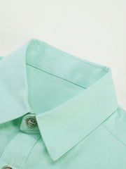 Kids Uniform Shirt Button Short Sleeve Pure Cotton Shirt Boys Girls School Unifo
