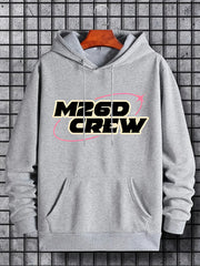 Men's MZGD CREW Print Hoodie Casual Drawstring Hoodie Sweatshirt