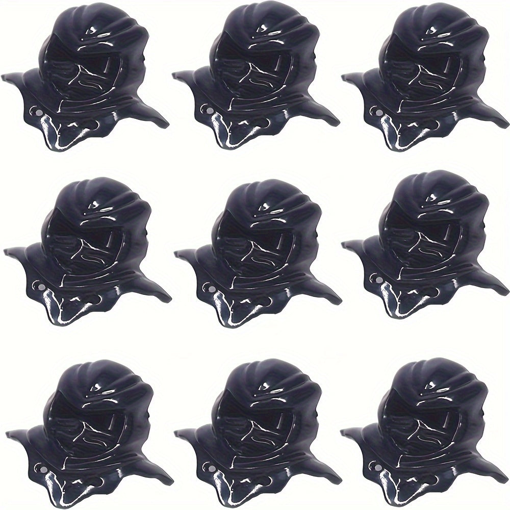 9pcs Mini Warrior Helmets & Headscarves Set for DIY Building Blocks