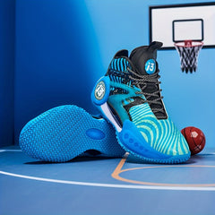 Stylish Luminous Basketball Shoes For Boys Anti Slip High Top Shoes