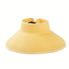 Sunscreen Straw Sun Hat UV Protection Foldable Beach Hat
