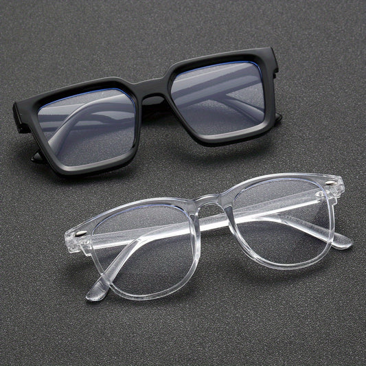 Men's Outdoor Casual Transparent Lens Glasses Set
