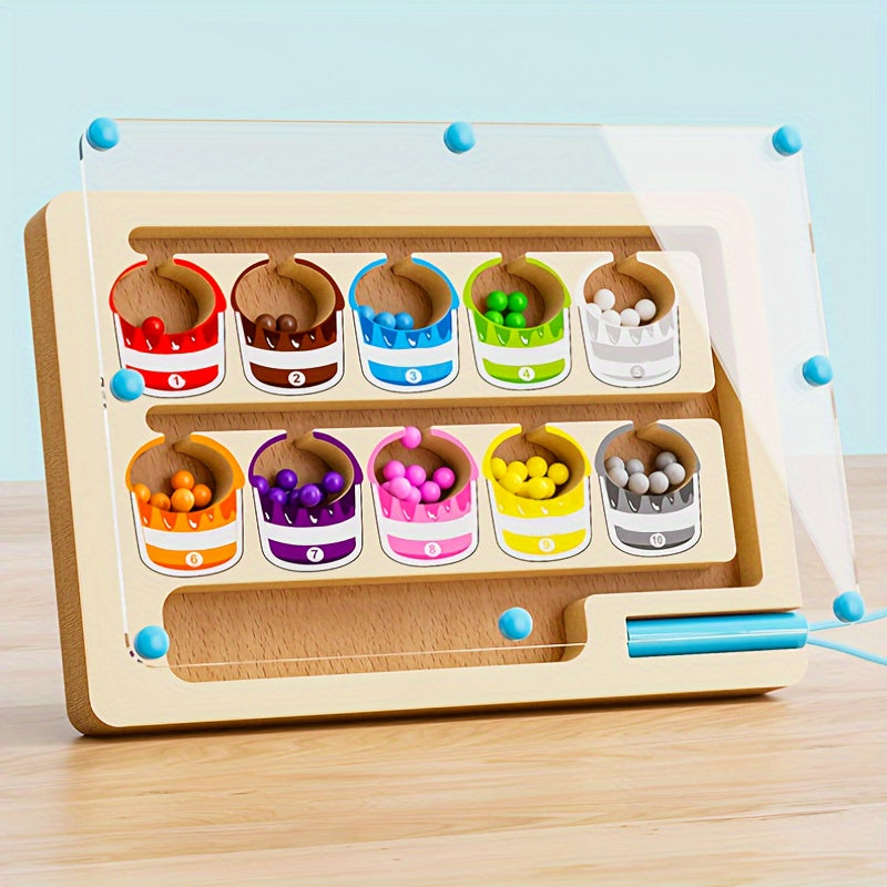 Wooden Bead Maze Toy for Kids, Educational Puzzle Game