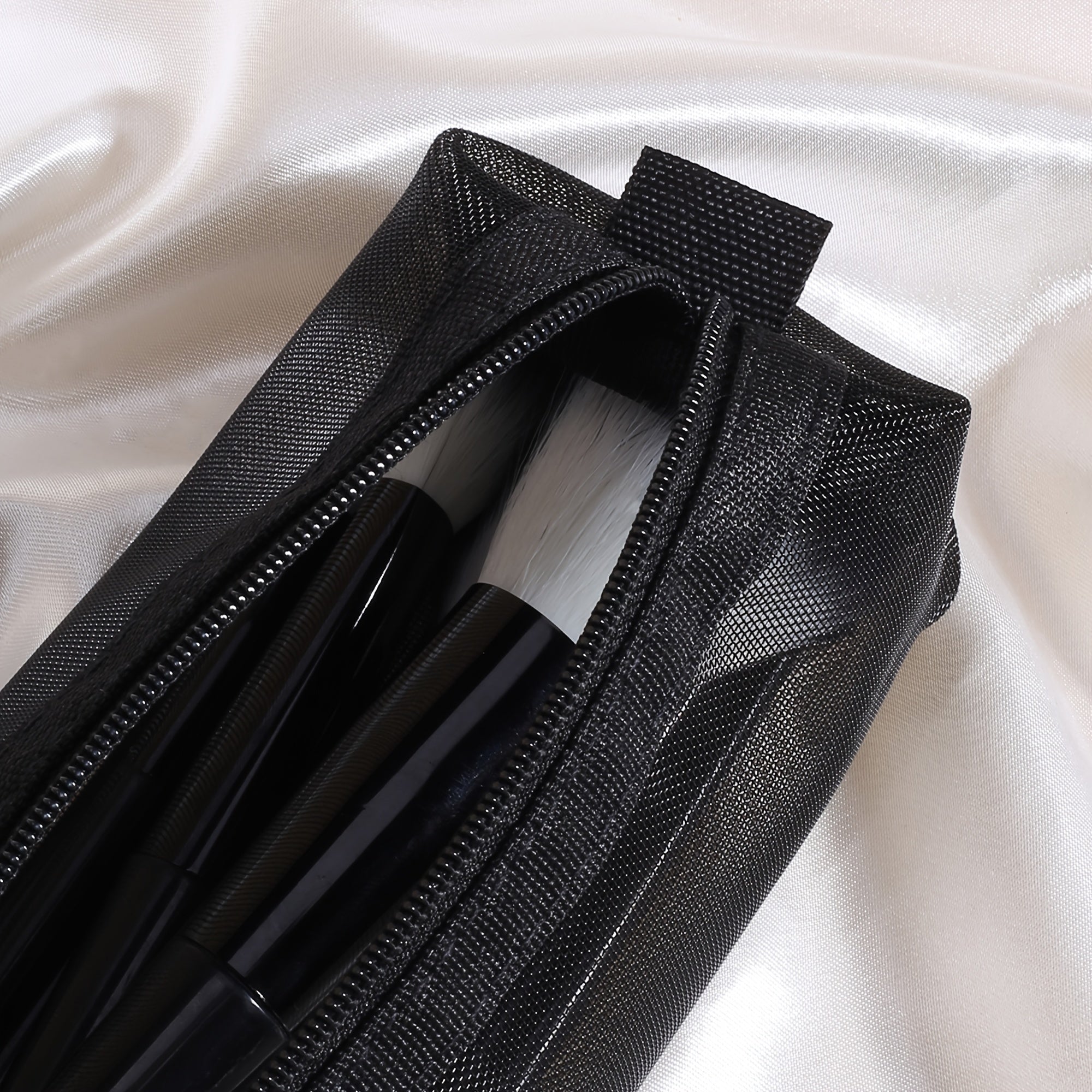 Travel Makeup Organizer with Zippered Pencil Case