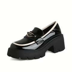 Women's Platform Loafers Slip On Walking Shoes