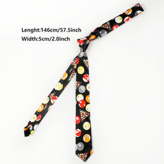 Men's Funny Billiards Pattern Tie Daily Neckties