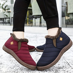 Women's Fluffy Ankle Boots Soft Sole Platform Plush Lining Warm Winter