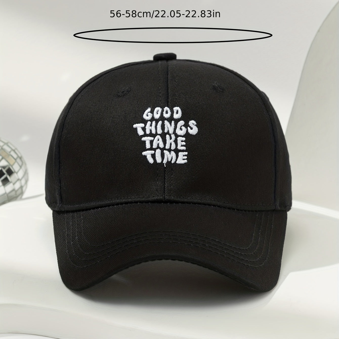 Good Things Take Time Baseball Cap Embroidery Unisex Sun Hat Adjustable