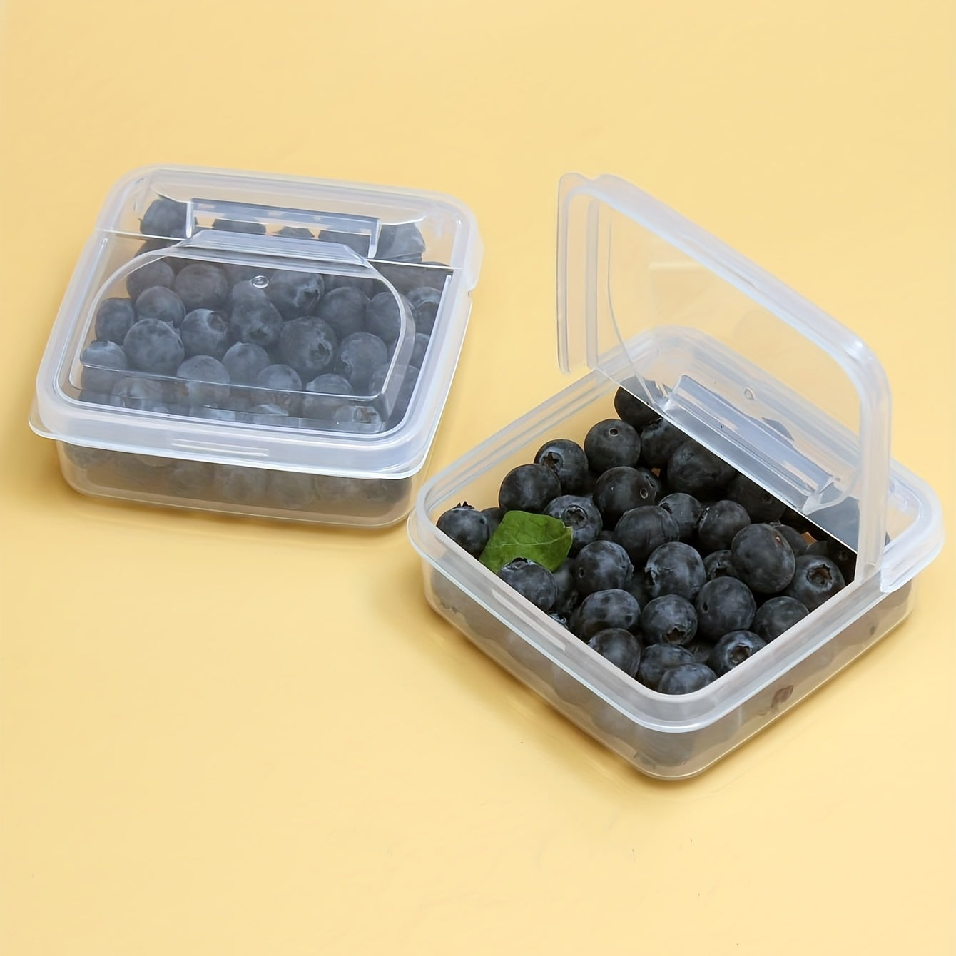 2pcs Transparent Food Storage Box Plastic Refrigerator