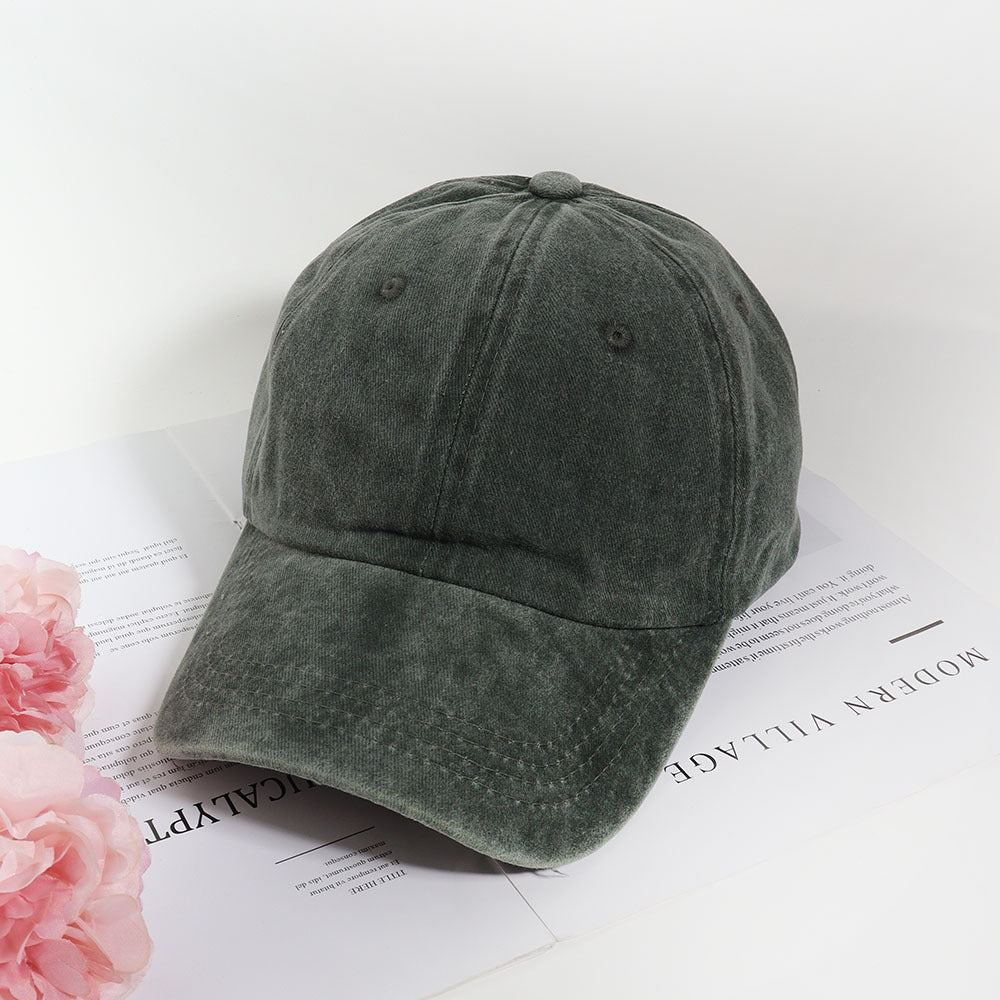 Denim Baseball Cap Vintage Washed Cotton Snapback Hat