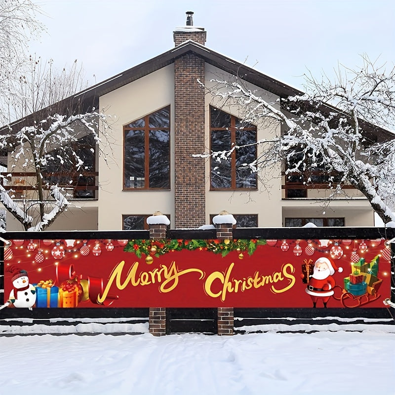 Large Merry Christmas Banner - Outdoor and Indoor Decoration