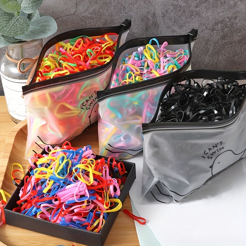 1000pcs Candy Girl's Hair Braider Rubber Band Remover