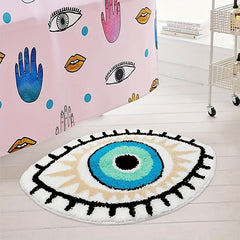 Eyes Shaped Area Rug for Living Room Bedroom Nursery Halloween Decor
