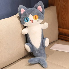 Shark Cat Plush Toy Soft Cartoon Stuffed Animal with Expressive Eyes