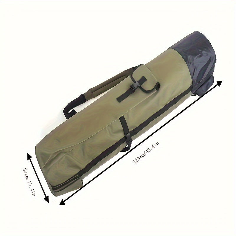 Waterproof Fishing Pole Bag With Rod Holder Organizer