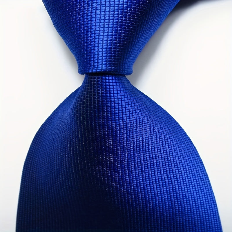 Solid Jacquard Woven Men's Tie Set