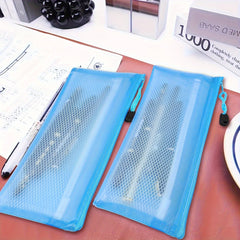 WQN 20pcs Mesh Style Pencil Case Stationery Storage Bag