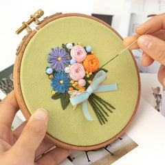 Embroidery Material Bag for Beginners DIY Flower Embroidery