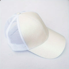 Kids Mesh Breathable Baseball Cap Adjustable Sun Screen Hat for Outdoor Hiking