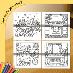 Cozy Girl Coloring Book for Adults - 24 Pages of Colorful Patterns