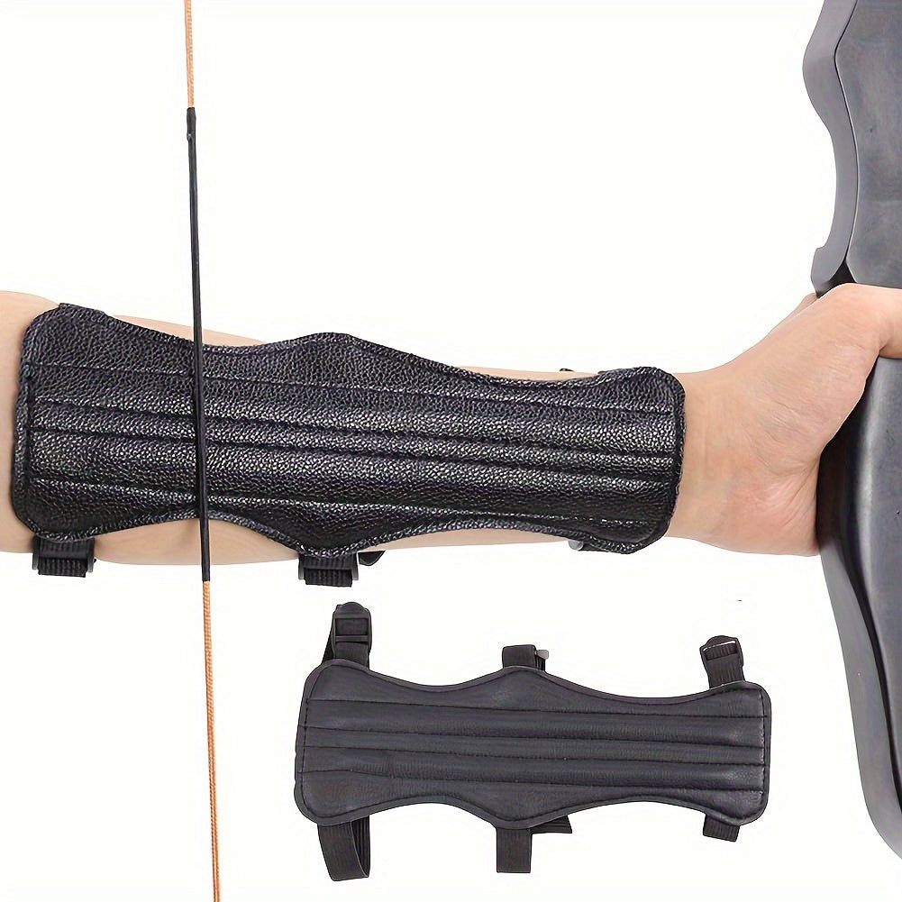 Adjustable Archery Arm Guard 3 Straps Safety Gear