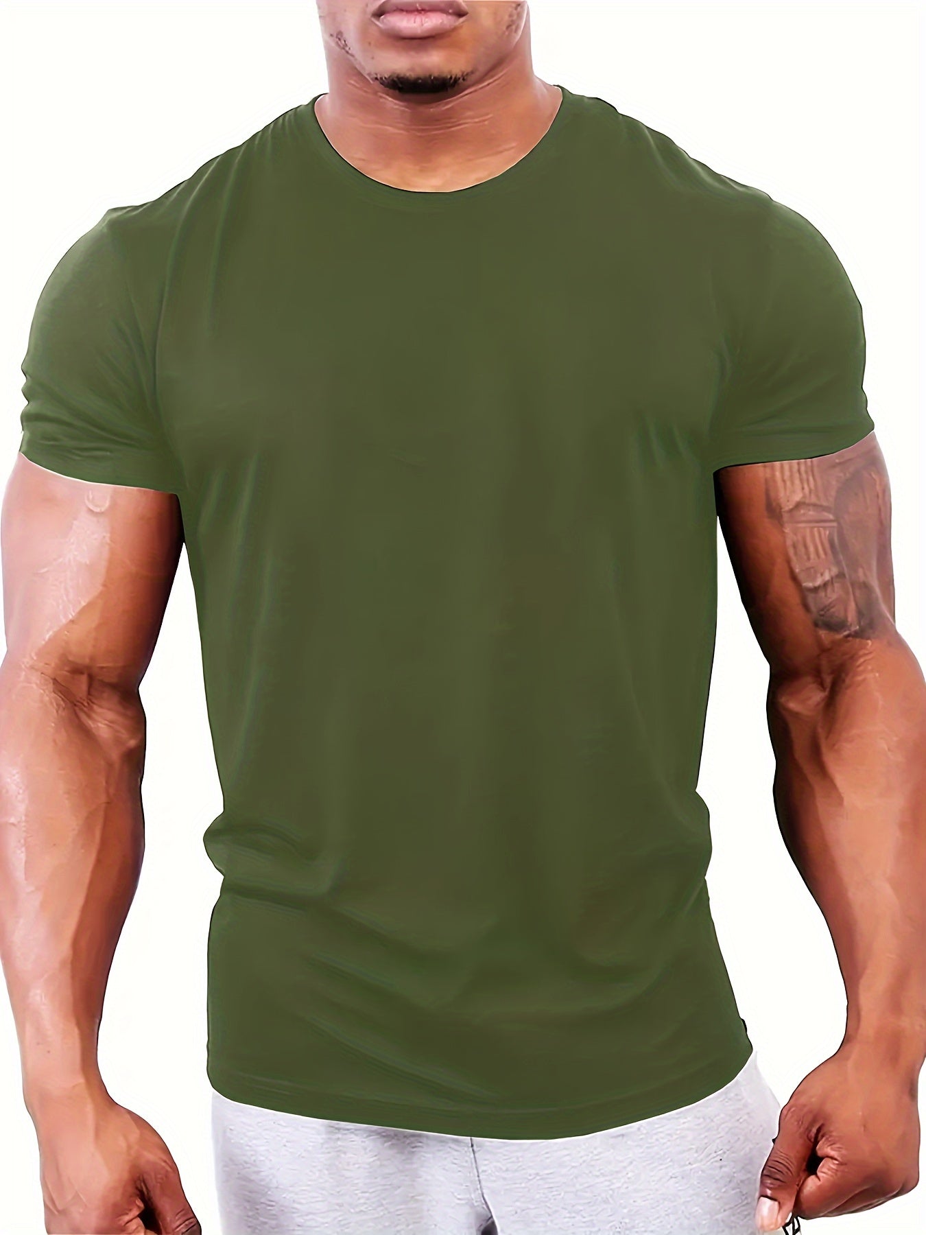 Men's Solid Short Sleeve Comfy T-shirt
