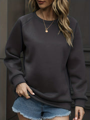 Versatile Long Sleeve Crew Neck Sweatshirt for Women