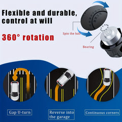 Truck Steering Wheel Spinner Knob ABS & Silicone Non Slip Easy Installation