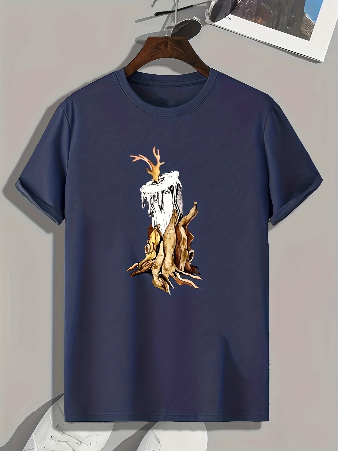 Dead Tree Print Men's Graphic T shirt Casual Comfy Tees For Summer Mens Clothing