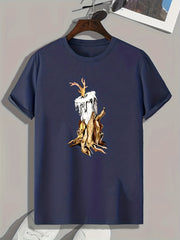 Dead Tree Print Men's Graphic T shirt Casual Comfy Tees For Summer Mens Clothing