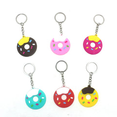 Donut Keychain 12 Pack Assorted Colors