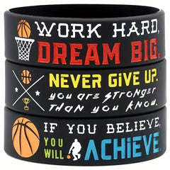 Motivational Basketball Wristbands Sports Quotes Team Awards